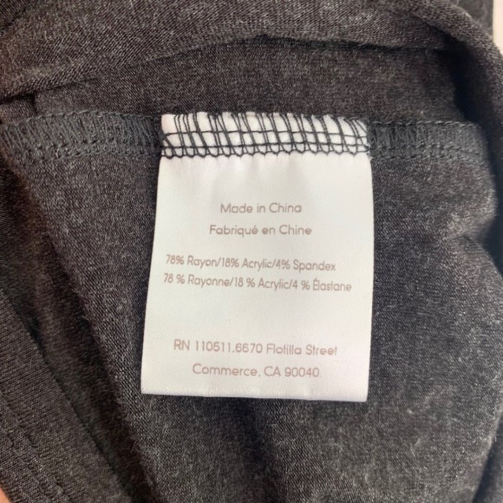 NWT INGRID & ISABEL Charcoal Quarter Sleeve Asymmetrical Maternity Dress - Picture 8 of 8